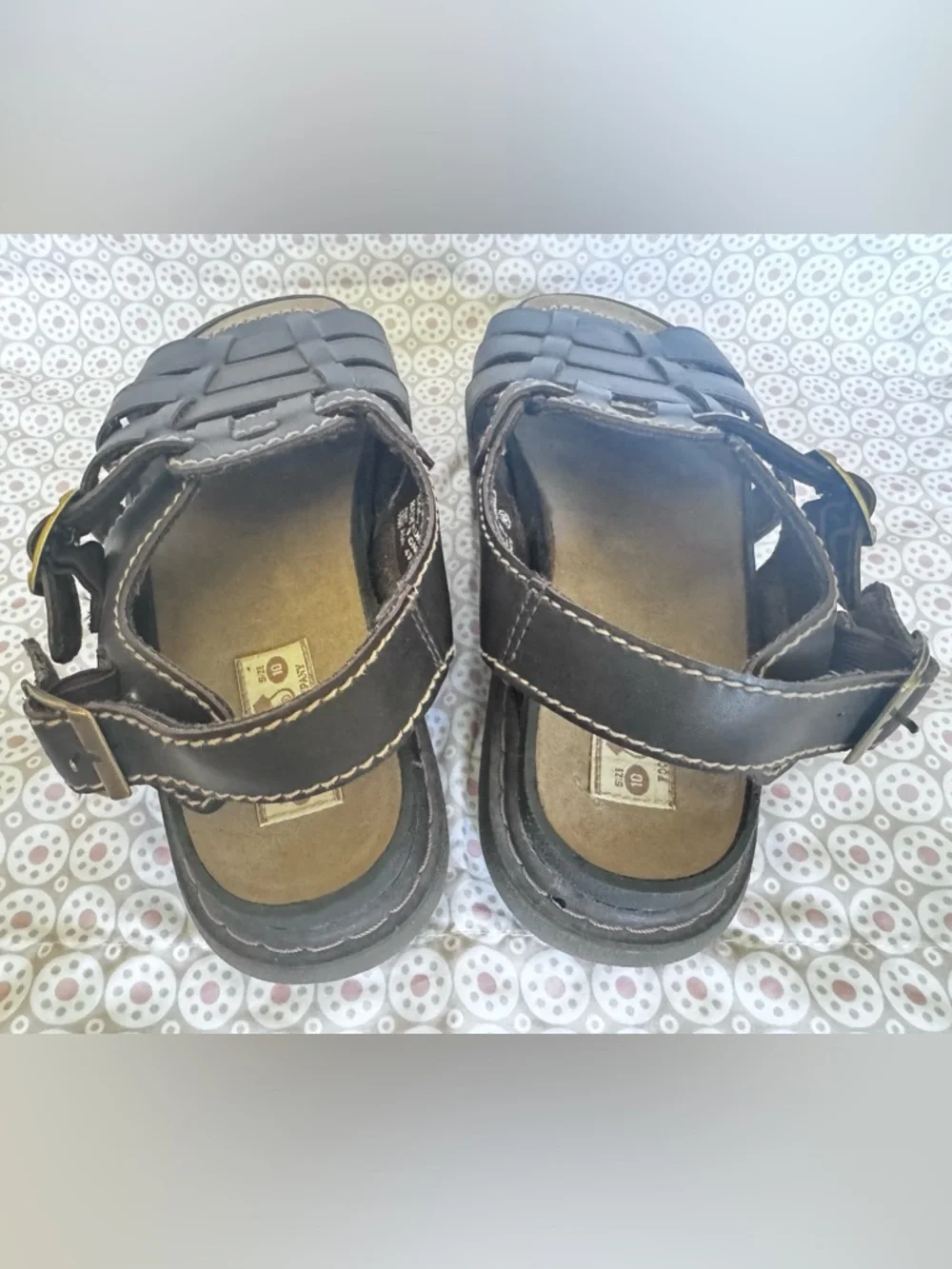 BRAND NEW! Vintage Route 66 Chunky Y2K Brown Leather Sandals - Men’s 10 / W11.5